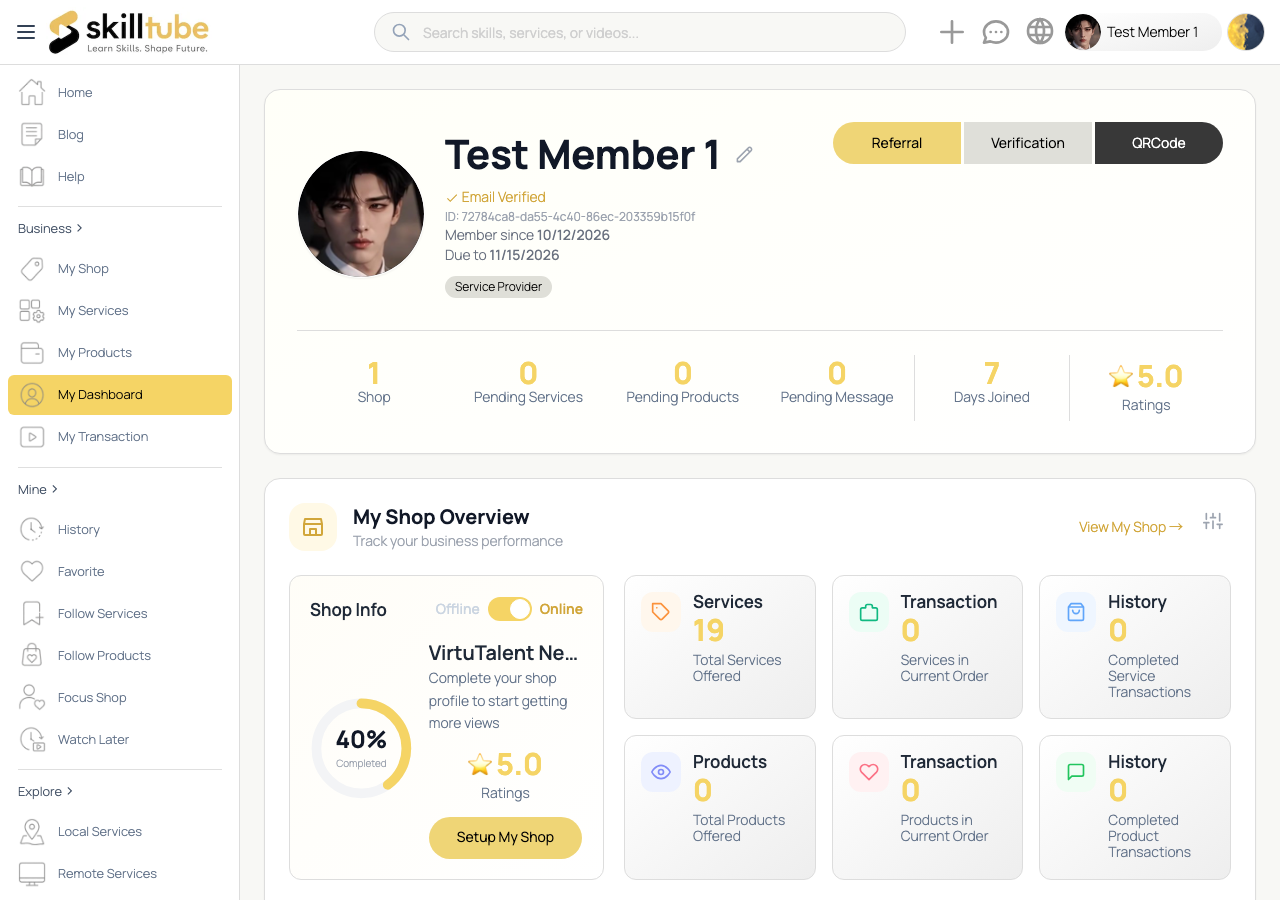 Your Dashboard at a glance